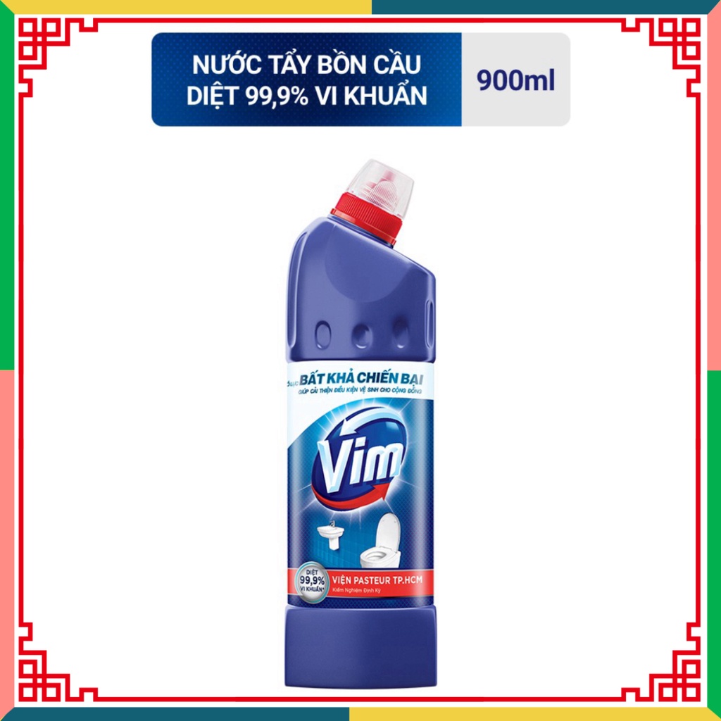 Nước Tẩy Bồn Cầu Vim sát khuẩn (880ml) - Xanh Biển