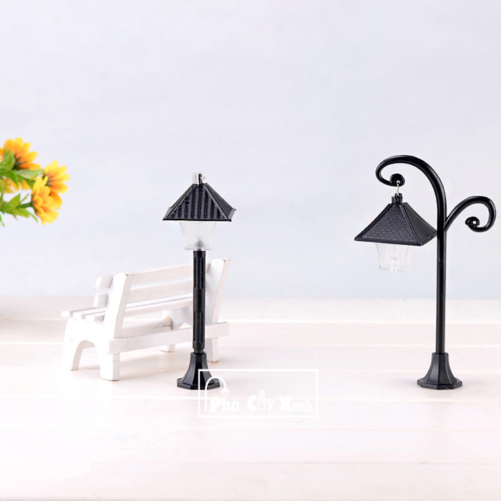 Trụ Đèn Phố - Phụ kiện trang trí cho cây xanh để bàn làm việc, mô hình trang trí cho bể cá, tiểu cảnh
