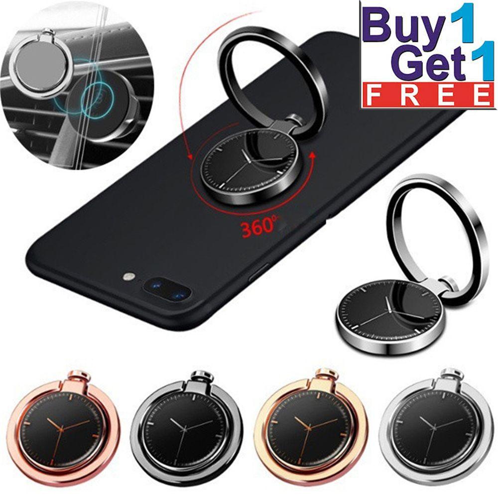 GOGOUP Bộ 2 Giá Đỡ Điện Thoại Hình Đồng Hồ Thời Trang Bằng Kim Loại