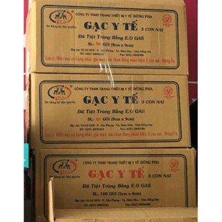 GẠC Y TẾ 5x6x8 lớp ĐÔNG PHA (10 MIẾNG/GÓI)