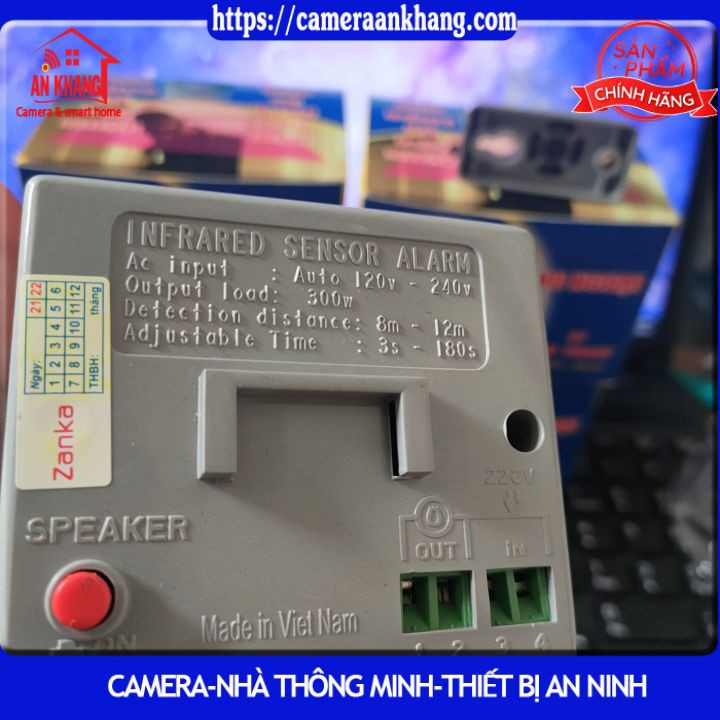 Báo trộm hồng ngoại, ko dây, thông minh, gắn cữa - Hàng chính hãng