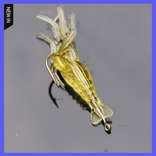 Mồi Câu Cá Giả Hình Con Tôm Mềm 4cm