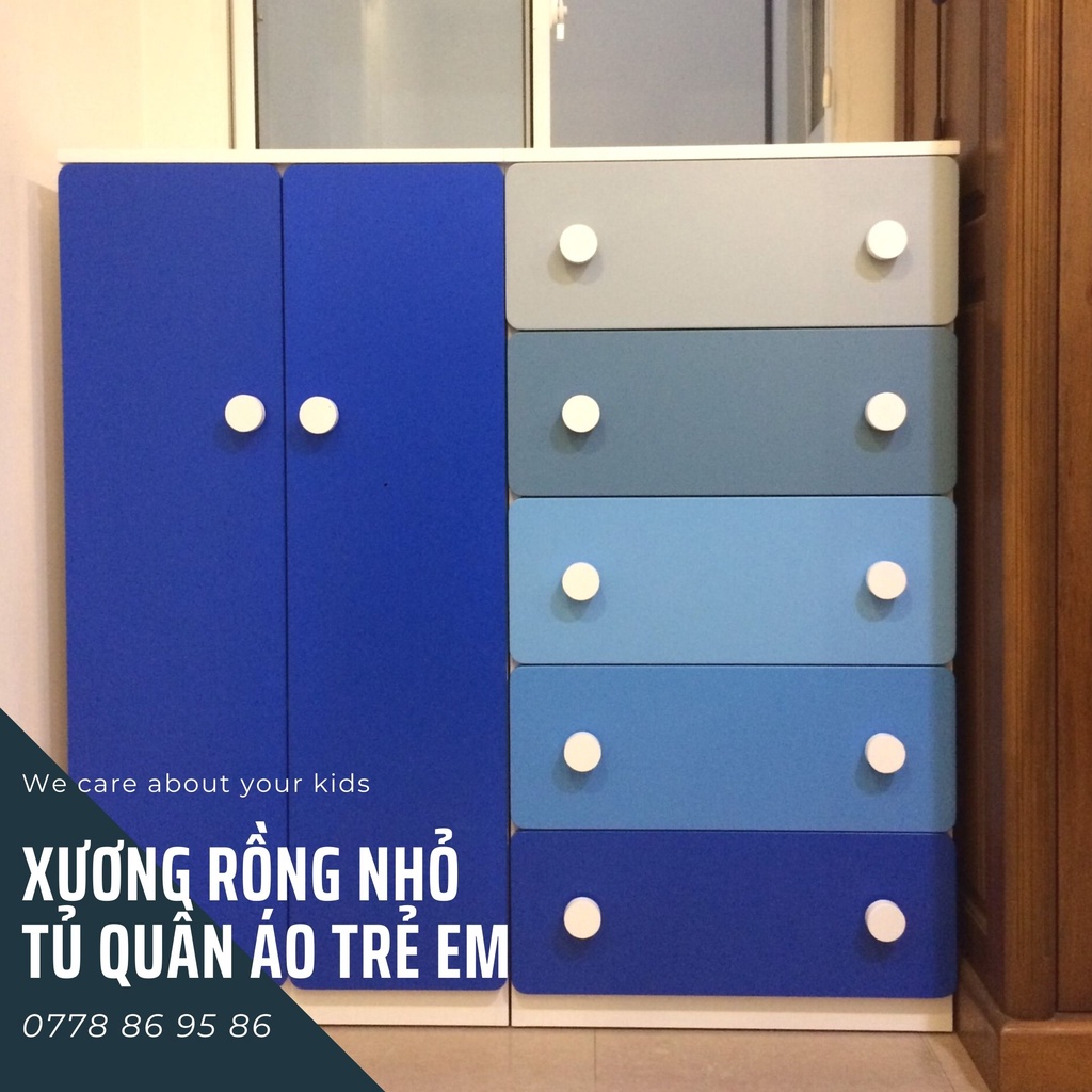 Tủ quần áo trẻ em - Bộ 2 tủ quần áo cho bé - Xương Rồng Nhỏ