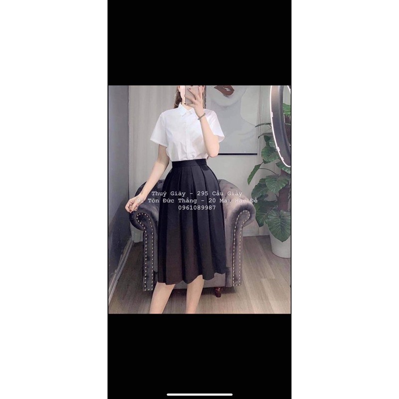 Áo sơ mi trắng dài tay và cộc tay