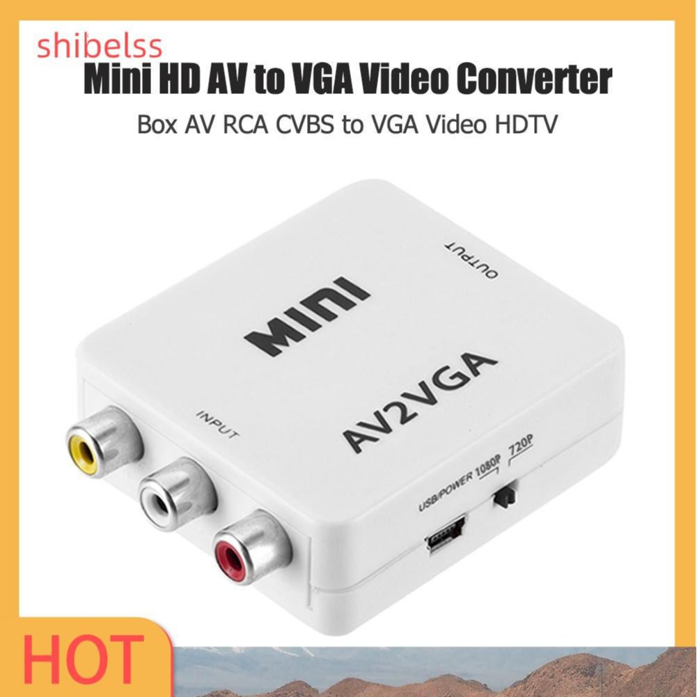 [Hàng Xịn] Bộ Chuyển Đổi Tín Hiệu Từ AV Sang VGA (Xanh Lá)