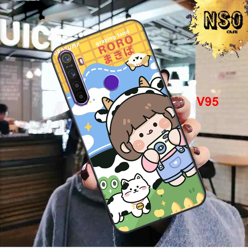 Ốp lưng Realme 5 -- Realme 5i - Realme 5 Pro - Realme C3i - Realme c3 In Hình Roro Jump Siêu Cute