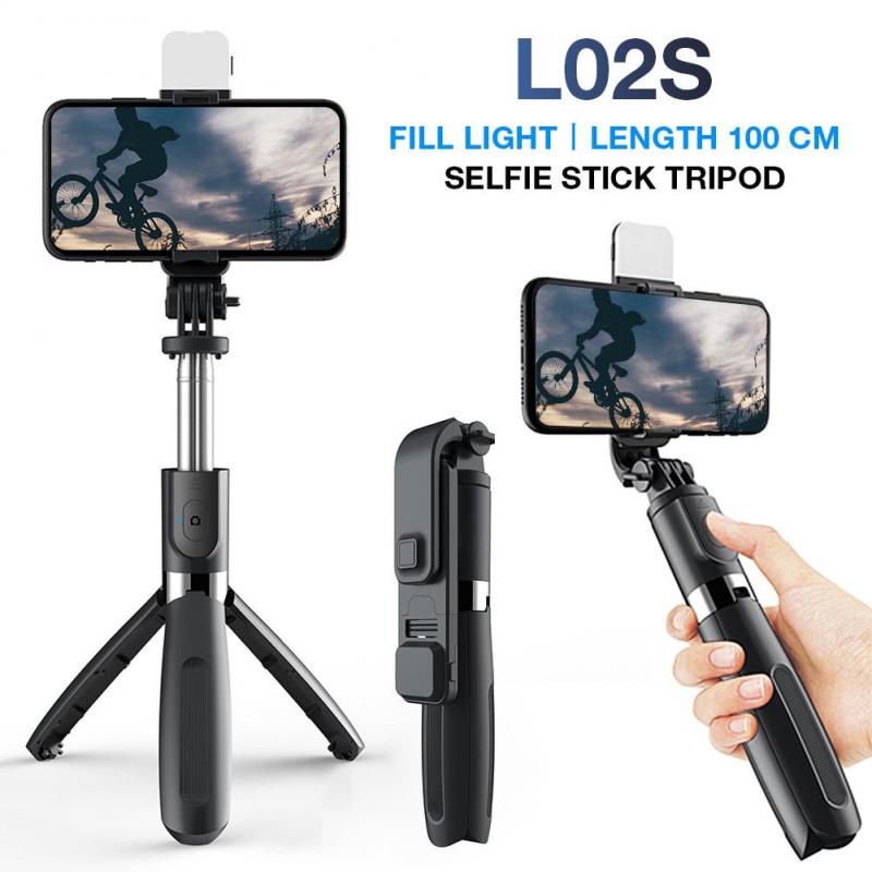 Gậy Chụp Ảnh selfie L02s Kết Nối Bluetooth Không Dây Cho Điện Thoại Android / iOS