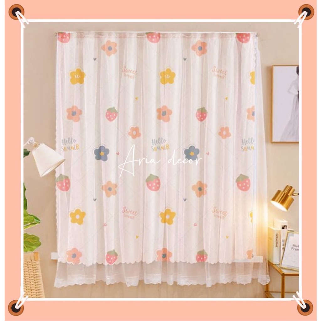 [ 1m8*2m] Rèm cửa dán tường chống nắng ARIA DECOR size lớn không khoan đục, decor phòng ngủ, che tủ quần áo, cửa sổ lớn
