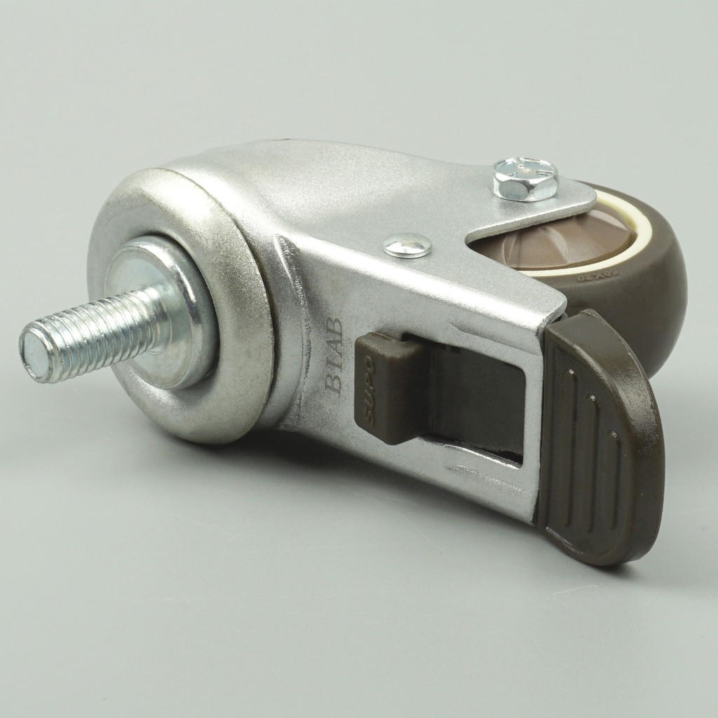 Bánh xe SUPO 50x21 Cao su mềm, cọc vít M10