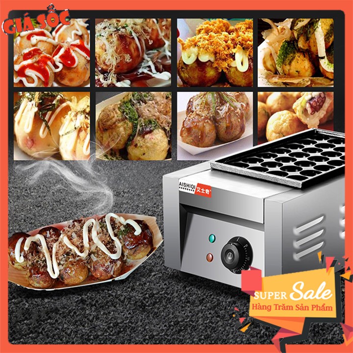 Máy làm bánh bạch tuộc takoyaki 28 bánh sử dụng điện