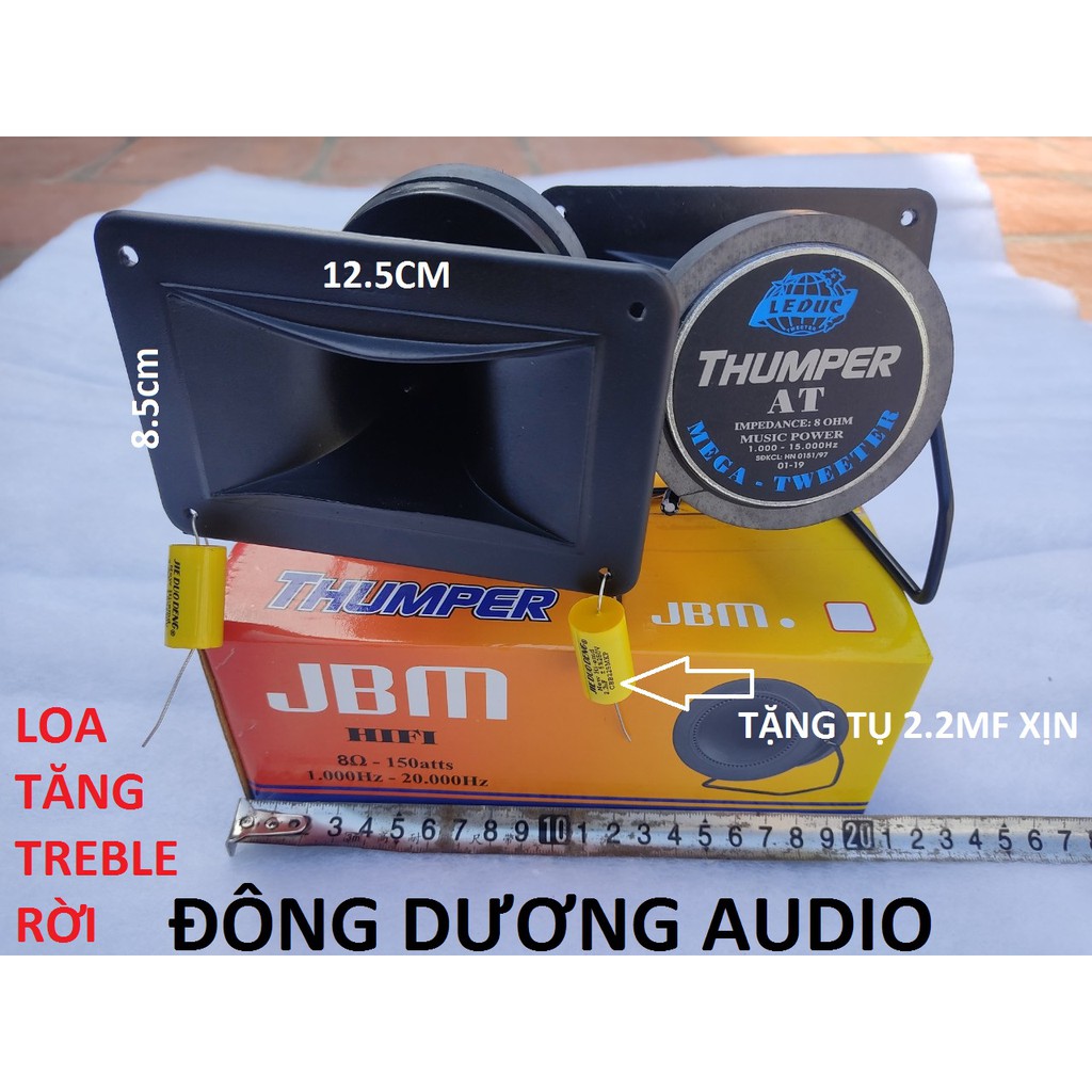 CẶP LOA BỔ SUNG TIẾNG TRÉP JBM CHỮ NHẬT KÈM TỤ CẢN 2.2 TỐT - LOA TREBLE JBM HÌNH CHỮ NHẬT