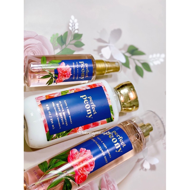 [BILL MỸ] PERFECT PEONY - BỘ XỊT THƠM DƯỠNG THỂ BATH AND BODY WORKS