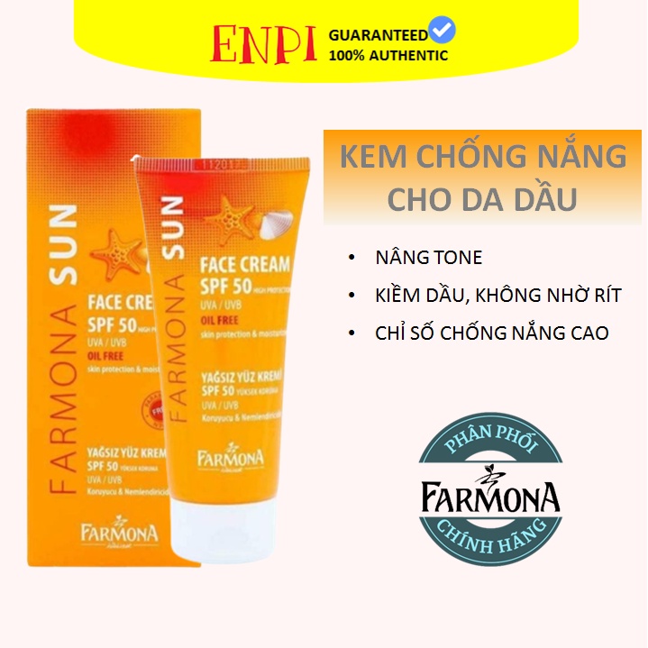 Kem chống nắng kiềm dầu Farmona Sun Face Cream SPF 50