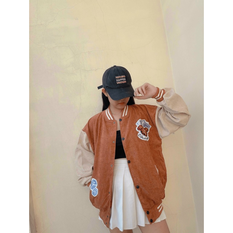 [ÁO KHOÁC UNISEX] Áo Khoác Nhung Tăm - Form Rộng Phong Cách Thêu Họa Tiết - TP100 [NewUnisex]