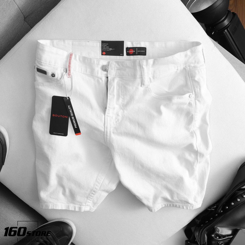 Quần short jeans BOUTON w details QSBO0017 - 160STORE