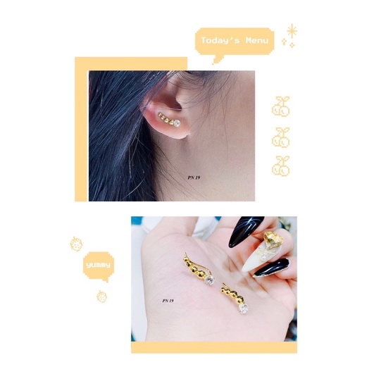 Bông kẹp vành tai gold