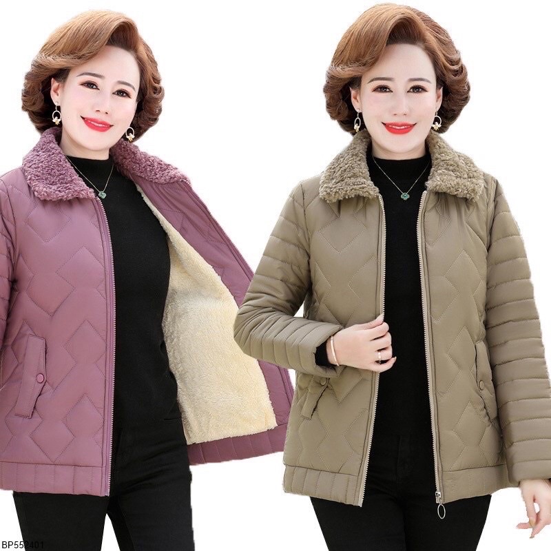 Áo khoác phao lót Lông tặng bà