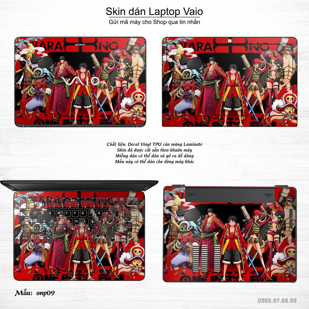 Skin dán Laptop Sony Vaio in hình One Piece _nhiều mẫu 8 (inbox mã máy cho Shop)