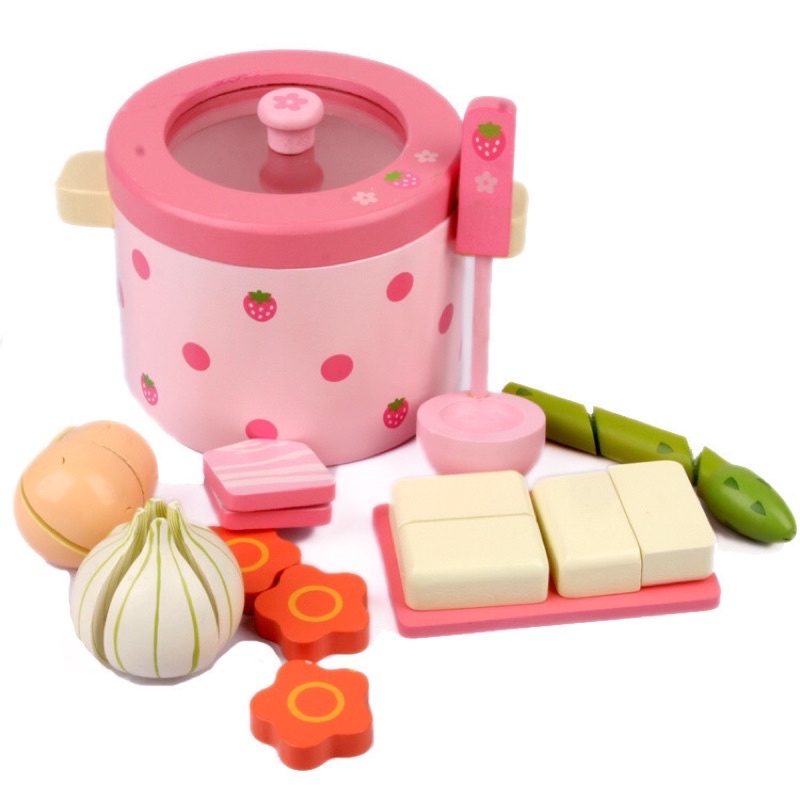 Set lẩu cho bé - Bộ đồ nấu ăn bằng gỗ cao cấp Morther garden 🍓🍃