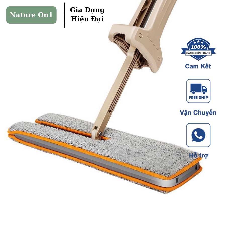 Cây lau nhà, chổi lau nhà thông minh hai mặt, tự vắt, xoay 360 độ Spin Mop mâm chữ nhật LS-CLN-M2