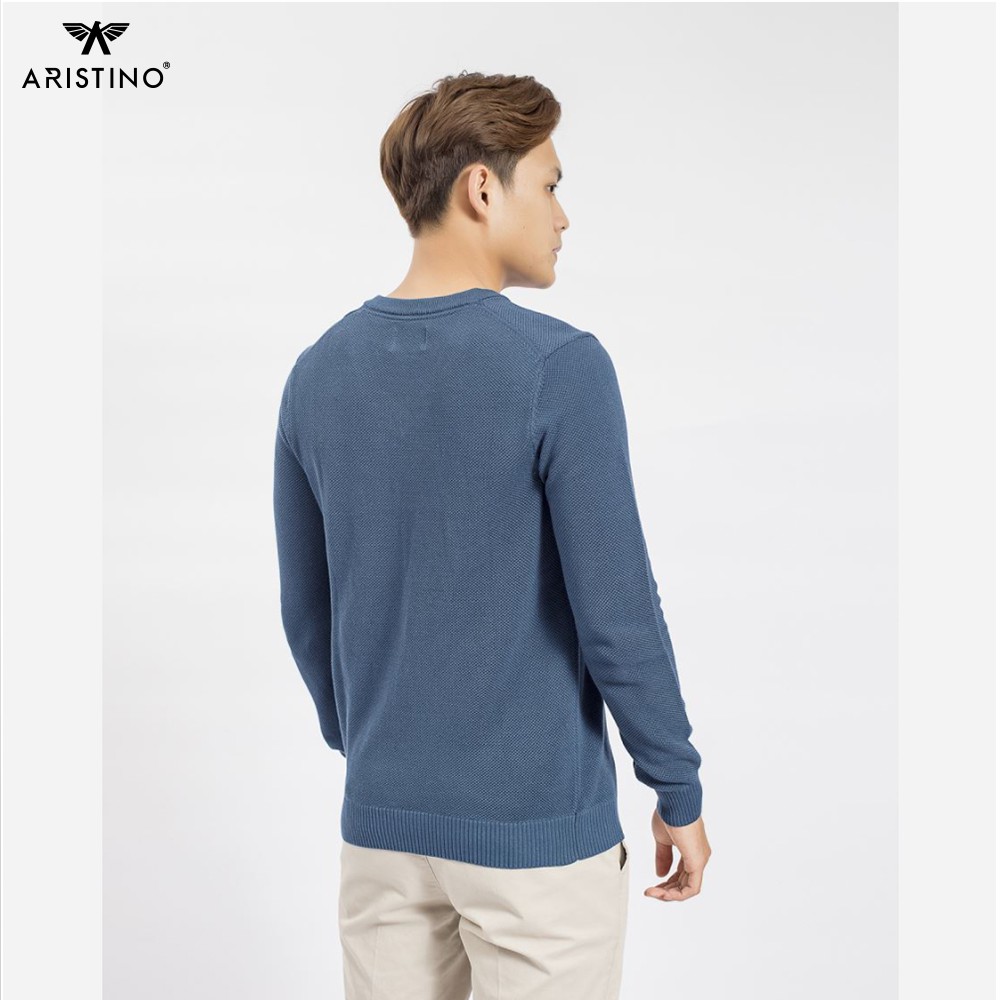 Áo len nam ARISTINO cổ tim, gọn gàng - AWO012W8