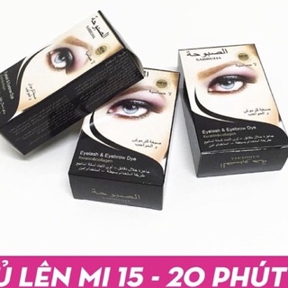Phủ đen mi uốn( nhuộm mi )