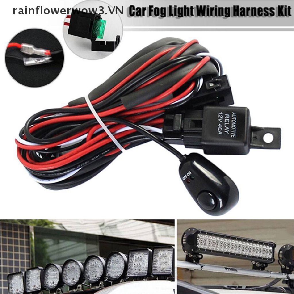 Bộ Rơ Le Công Tắc Điều Khiển Đèn LED Sương Mù 12V 40A