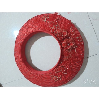 khăn xếp cô dâu 25 tầng trang trí