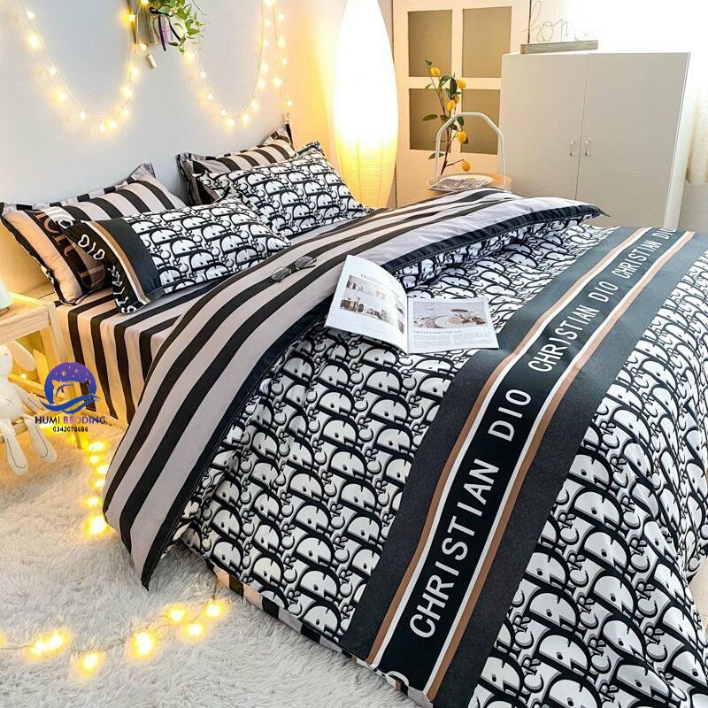 BỘ CHĂN GA GỐI POLY COTTON CHRISTIAN Dior - Bộ Chăn Ga Gối 5 Món Cao Cấp | BigBuy360 - bigbuy360.vn
