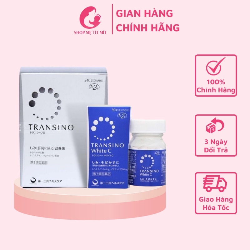 Viên uống sáng da giảm nám Transino 240 viên 120 viên Nhật