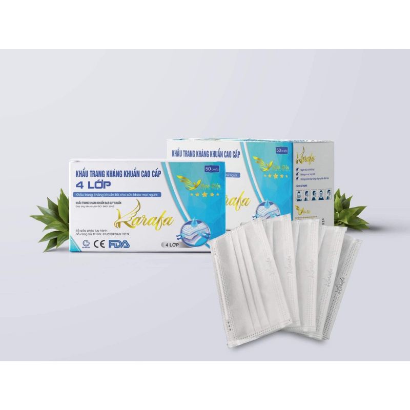 Hộp Khẩu trang y tế 4 lớp Bảo Tiến 50c