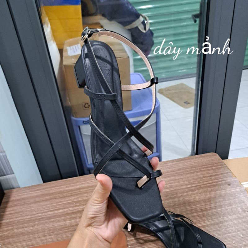 (có sẵn)giày cao gót bigsize nữ 40 41 42 43,Sandal cao gót quai ngang đế vuông 3 phân ,ngoại cỡ,size to