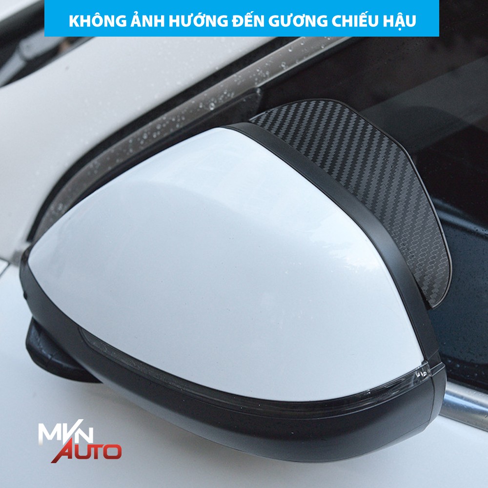 Bộ 2 Tấm Vè Che Mưa Chống Bám Nước Gương Chiếu Hậu Ô Tô Vân Carbon Thể Thao – Mvn Auto