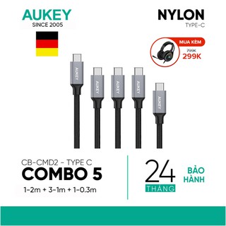 Bộ cáp sạc Type-C Aukey CB-CMD2