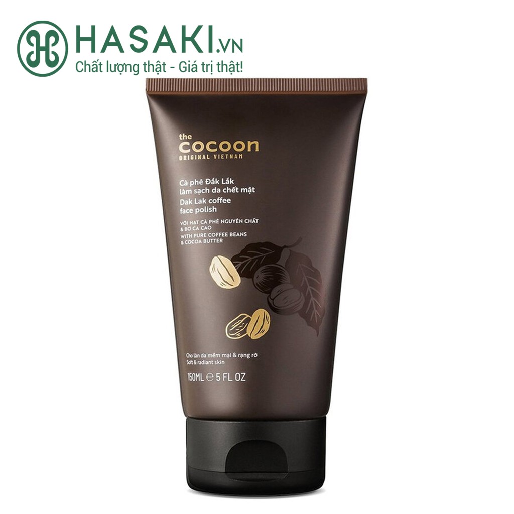 [Mã 254FMCGSALE giảm 8% đơn 500K] Cà Phê Đắk Lắk Cocoon Dak Lak Coffee Face Polish 150ml