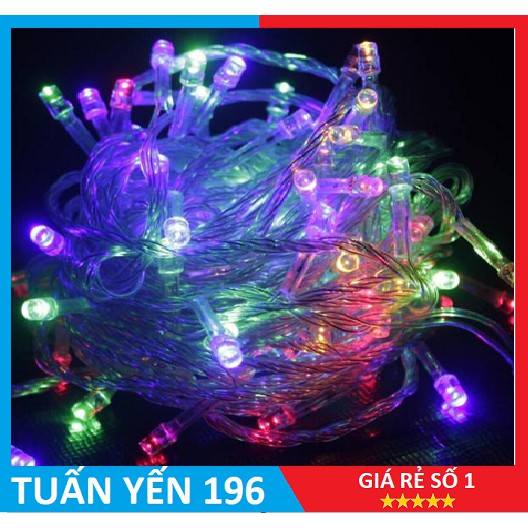 Dây Đèn Led Trang Trí Dài 10 Mét Cắm Điện Có Chế Độ Nháy