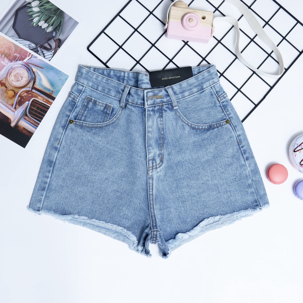 Quần Sọt Jeans Nữ Lưng Cao Rách nhiều mẫu