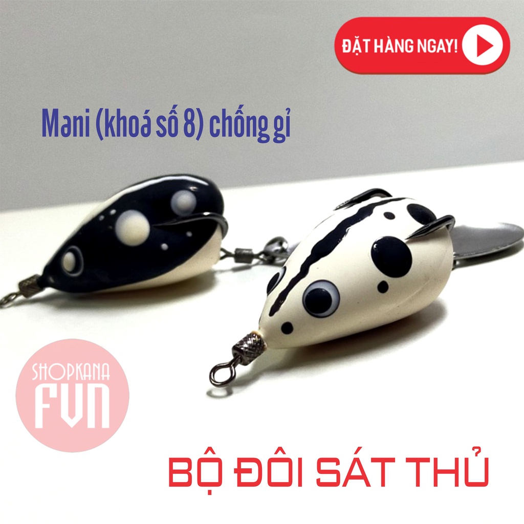 Combo 2 nhái hơi sóc chuột đen trắng (BỘ ĐÔI SÁT THỦ)