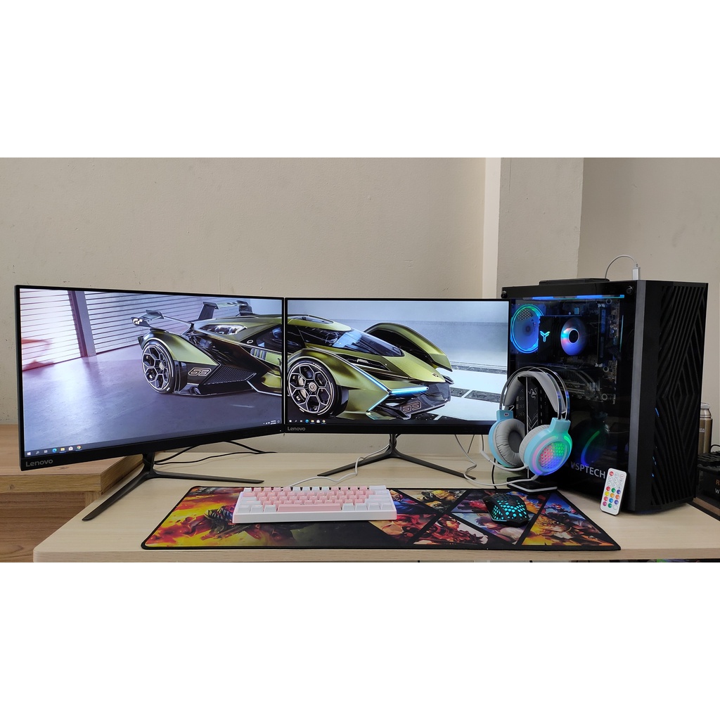 PC Chiến Full Game Online KA300 Summer Core i5 Gen6 kèm màn hình 24inch Leovno Full HD chuẩn IPS