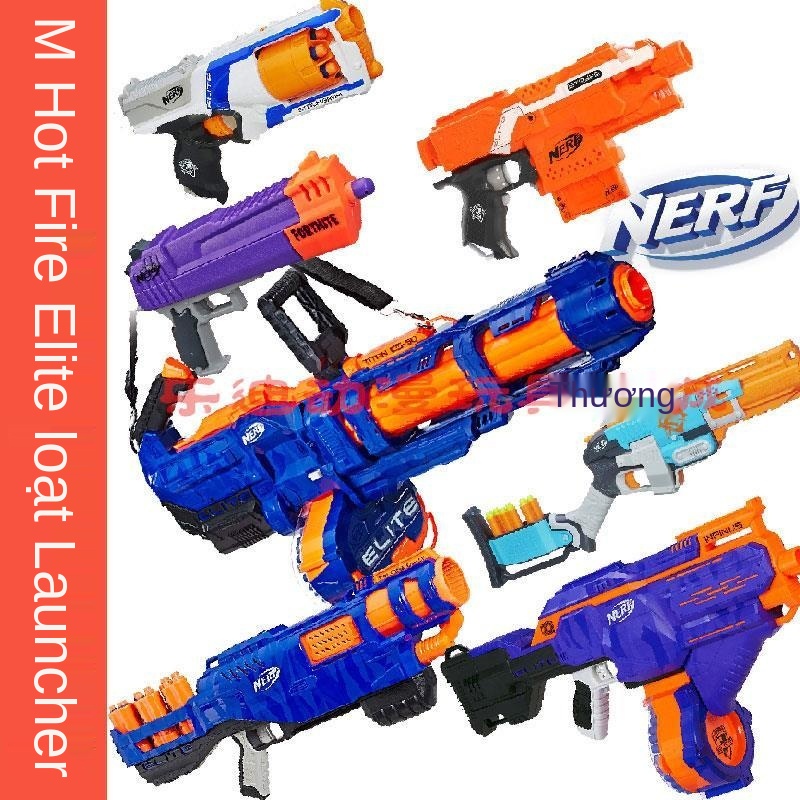 DHasbro Heat NERF Elite Series Toy Gun Sniper Foam Safety Bullet Boy Launcher Chính hãng