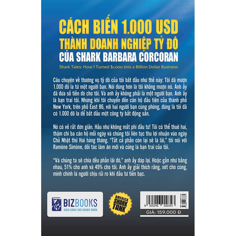 Sách - Cách biến 1000 USD thành doanh nghiệp tỷ đô của Shark Barbara Corcoran