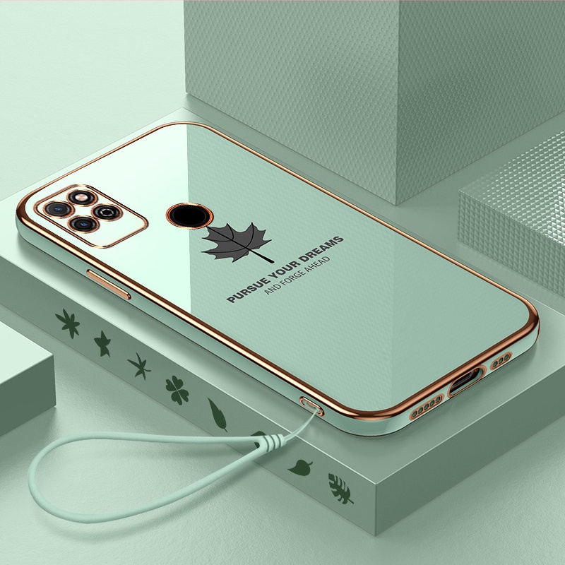 Ốp Điện Thoại Silicon Siêu Mỏng Mạ Màu Kèm Dây Đeo Cho Redmi Note9 Note8 Pro Redmi Note7/7pro Note10/10 Pro