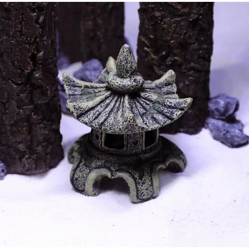 Tượng Tháp Cổ Trang Trí Hồ Cá Tép, Thuỷ Sinh