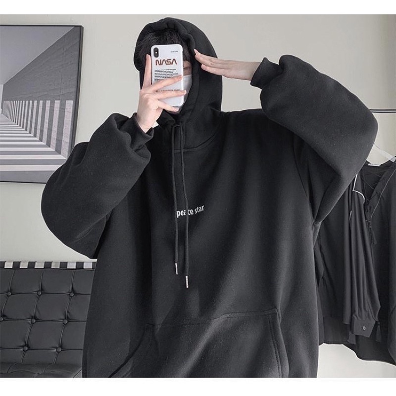 Áo hoodie nam nữ chất nỉ bông dày đẹp in hình peacee