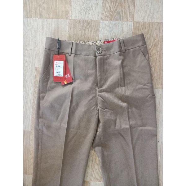 CÓ SẴN. Quần tây Thái Hòa ống suông màu cà phê.