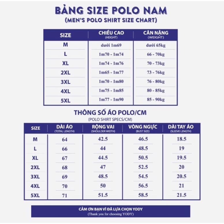 Áo thun Polo nam YODY vải thuê vắt chim cao cấp, thoáng mát 2022 *