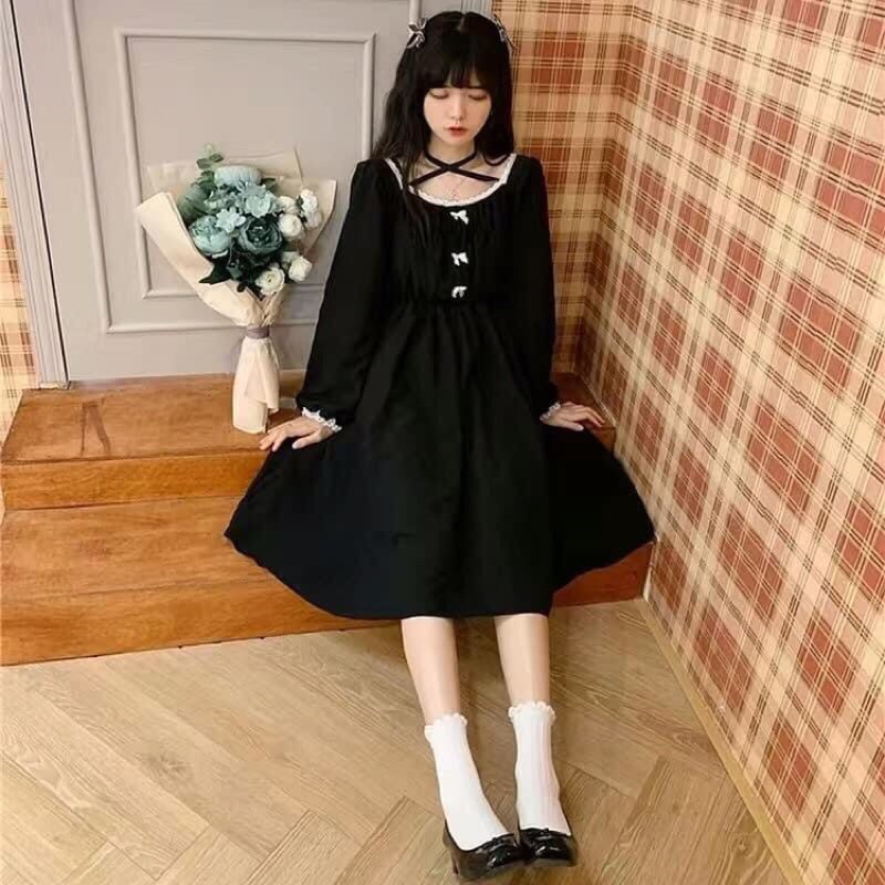 VÁY BABY DOLL, ĐEN NƠ, PHONG CÁCH LOLITA | BigBuy360 - bigbuy360.vn