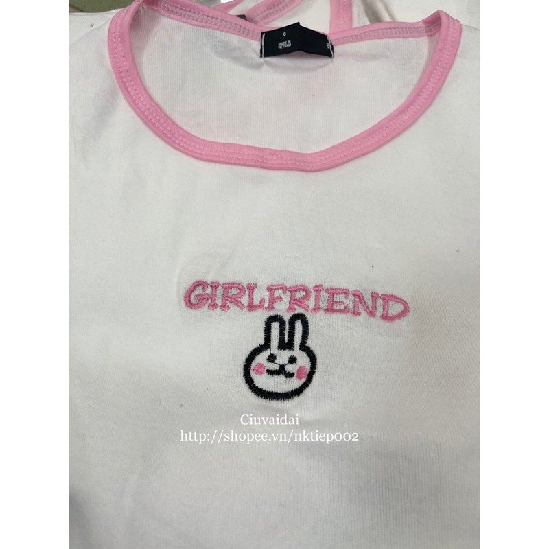Áo croptop thỏ cony thêu siêu hot trend ( có ảnh thật )