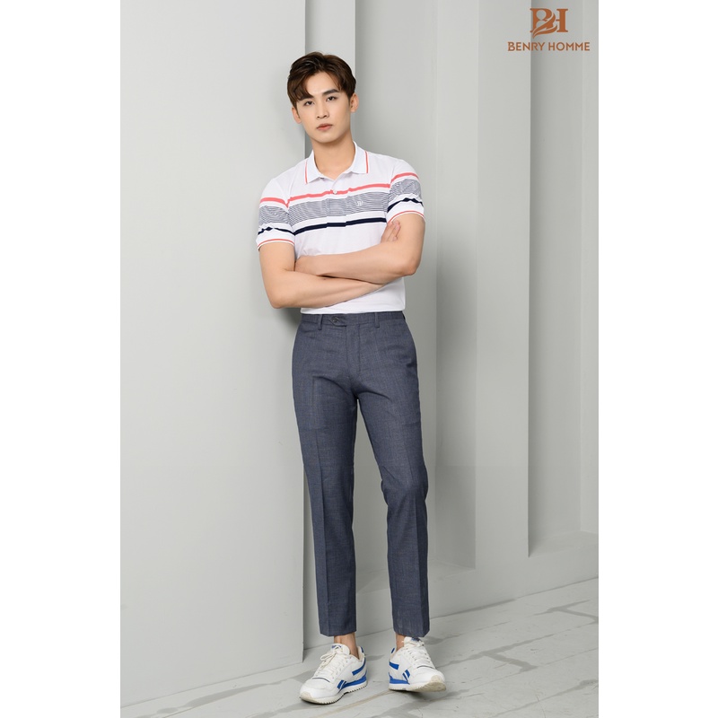 Áo Polo nam cổ bẻ Hãng Benry Homme, Sản phẩm chính hãng hàn quốc,chuẩn form, sang trọng-Thanh Lịch mã áo 2826WHT