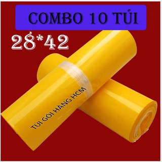 10 Túi Niêm Phong Đóng Gói Hàng Tự Dính Vàng 28x42cm Chất Lượng, Cao Cấp Gói Hàng Nổi Bật